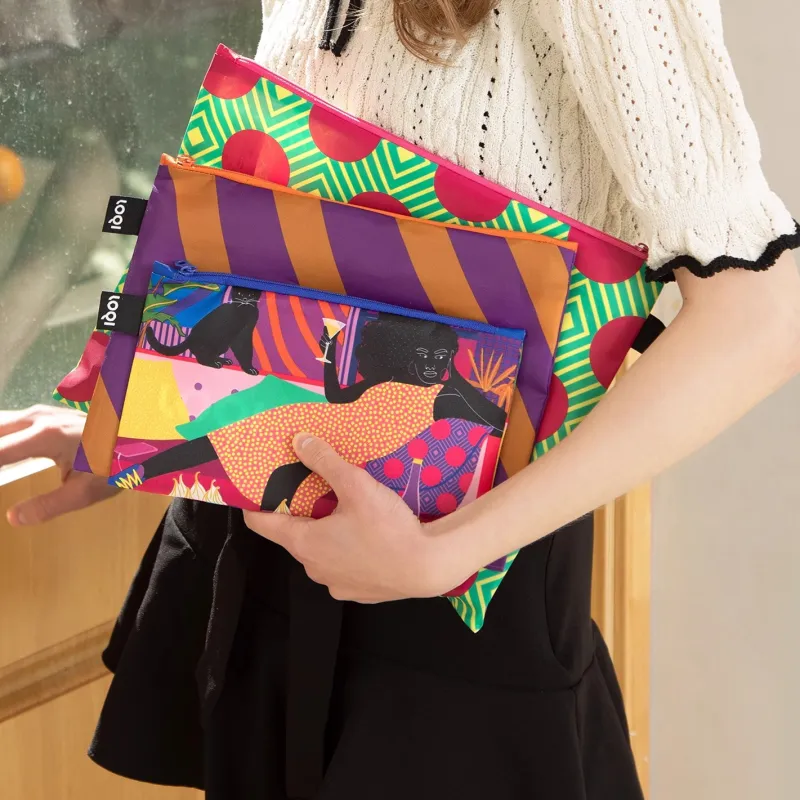 Loqi AURELIA DURAND Collaboration Recyclable Polyester Storage Bag Women's Winter Night-3
