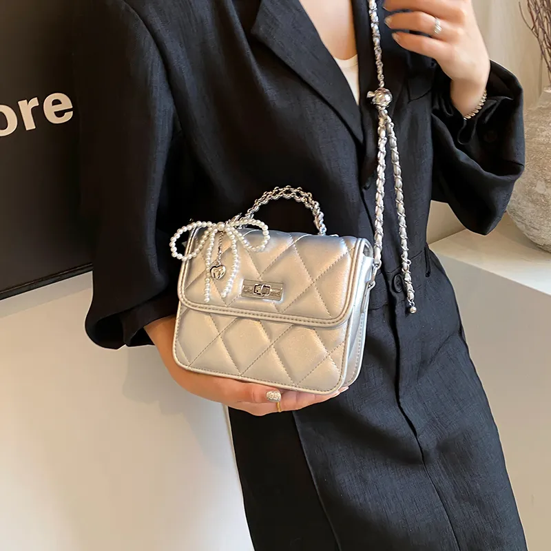 Bansusu PU Shoulder Bag, Crossbody Bag, Handbag Women's Pink/Silver/White/Black-8