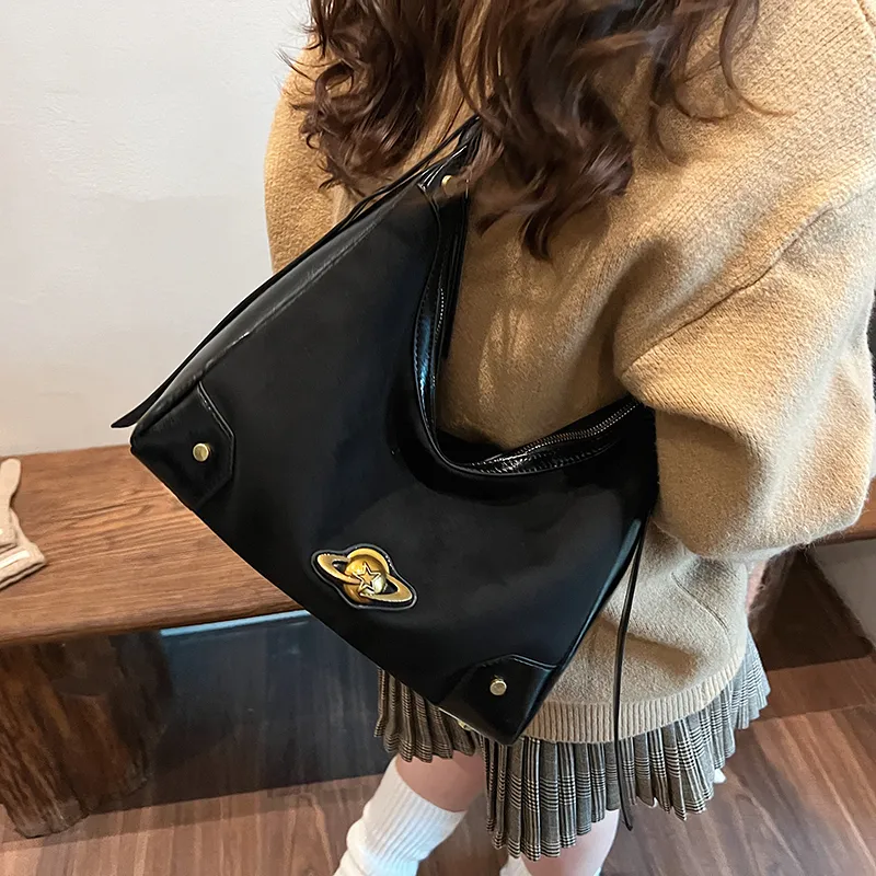 Bansusu Suede Shoulder Bag Regular Women's Coffee/Black/Burgundy-6