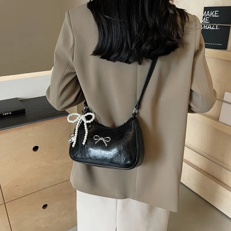 Bansusu PU Shoulder Bag Regular Women's Ecru/Silver/Black/Burgundy/Brown-9