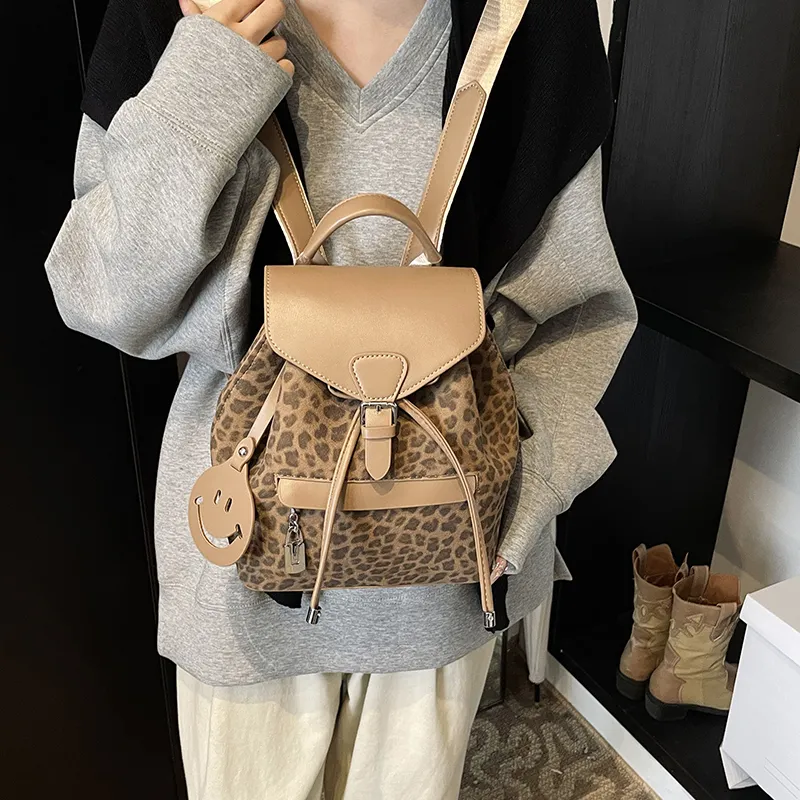 Yi Brigade PU Backpack Regular Women's Brown/Khaki-8