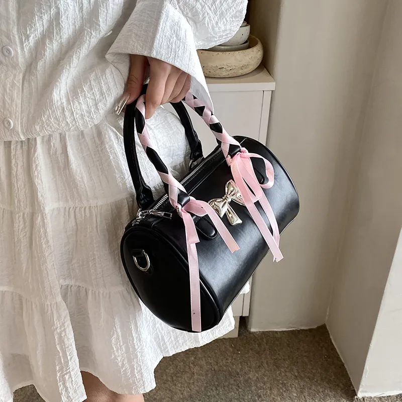 Bansusu PU Crossbody One Shoulder Handbags Women's Pink/Blue/White/Black-18