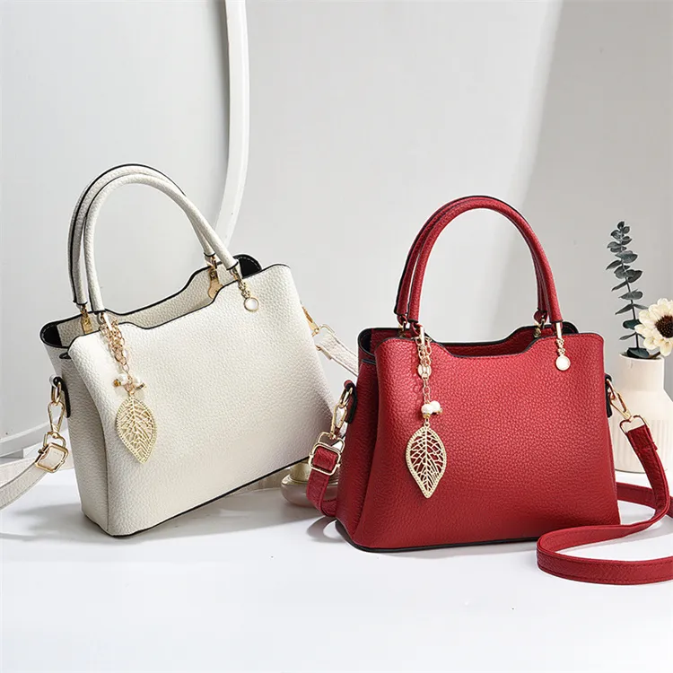 BRINCH PU Shoulder Bag Regular Women's Black/Gray/Ecru/Khaki/Burgundy/Pink-7