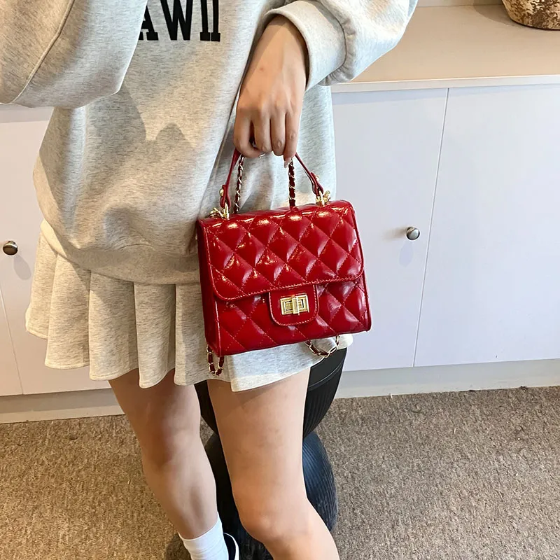 Bansusu PU Shoulder Bag, Crossbody Bag, Handbag Women's Silver/White/Red/Black-9