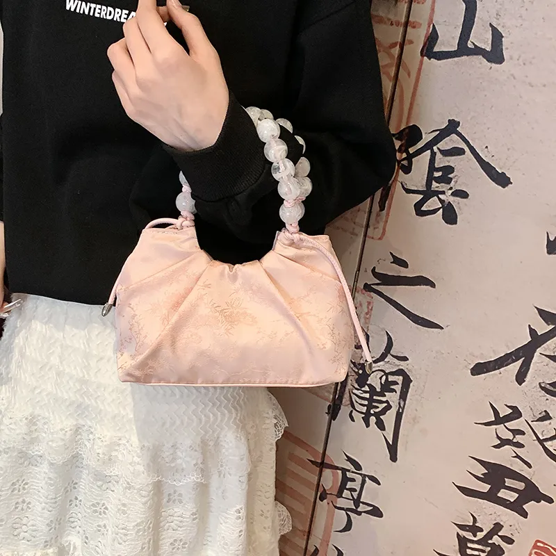 BRINCH Oxford Shoulder Bag Women's Silver/Pink/Black-7