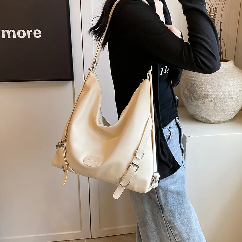 Bansusu Pu Double Shoulder Handbag, Shoulder Bag Women's White/Blue/Black/Silver-1