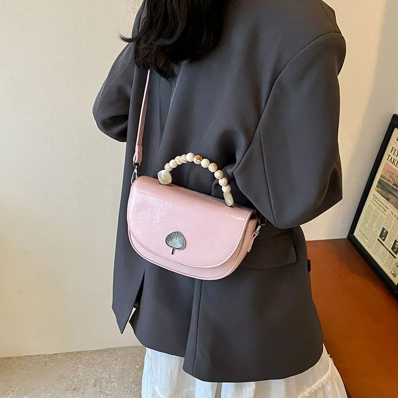 Bansusu PU Shoulder Bag Women's Black/White/Pink/Brown/Silver-6