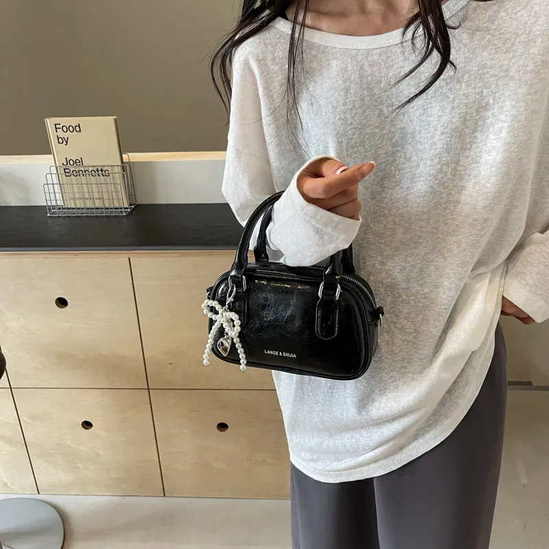 Bansusu Pu Shoulder Bag Crossbody Bag Regular Women's Ecru/Silver/Burgundy/Black-18