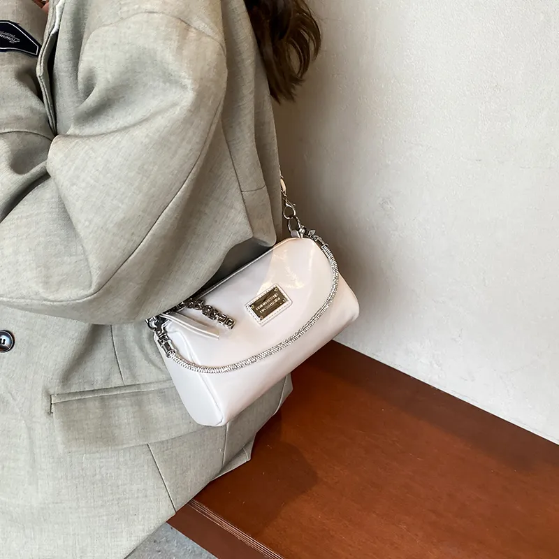 Bansusu PU Shoulder Bag Women's Silver/White/Black/Red-5