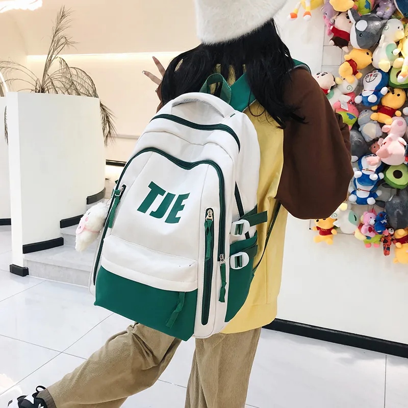 BRINCH Nylon Backpack Regular Unisex Multicolor-3