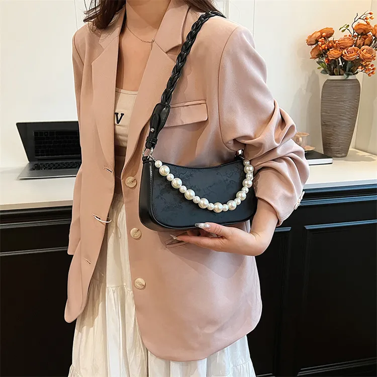 BRINCH PU Crossbody Bag, Shoulder Bag Women's White/Silver/Black/Pink-8