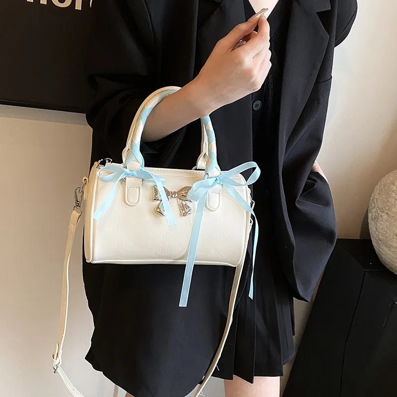Bansusu PU Crossbody One Shoulder Handbags Women's Pink/Blue/White/Black-13