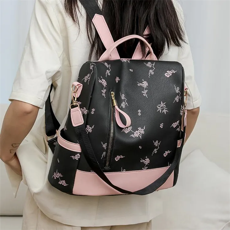 BRINCH PU Backpack Regular Women's Multicolor-2