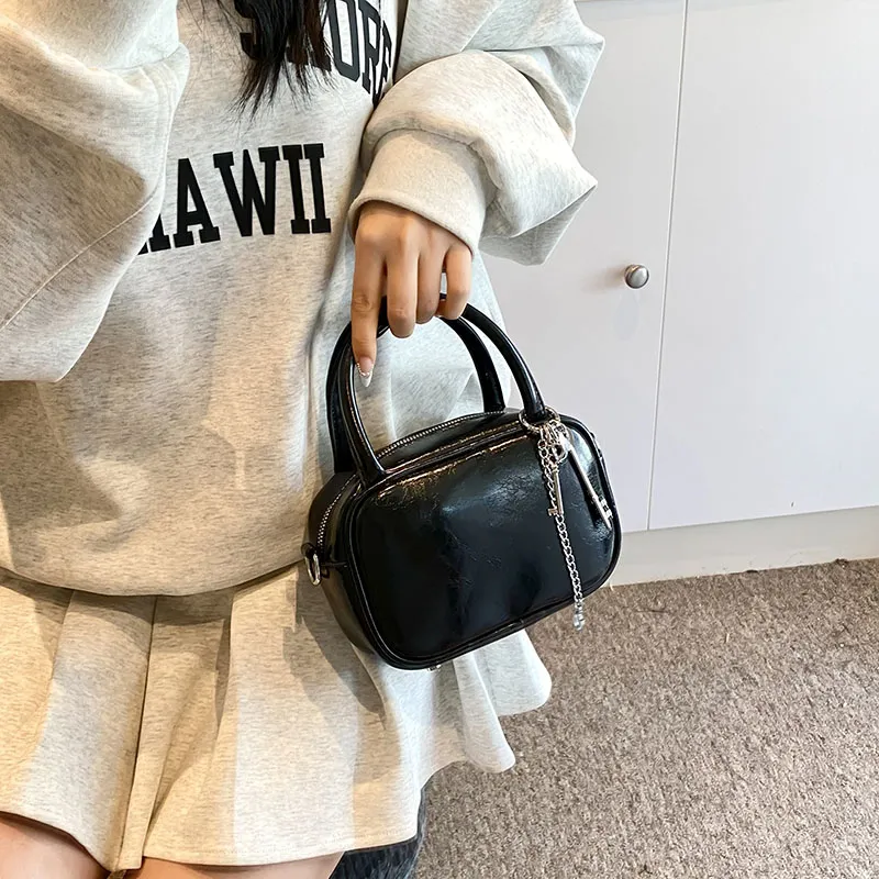 Bansusu PU Handbag, Shoulder Bag, Crossbody Bag Regular Women's Pearl White/Silver/Black/Red-11