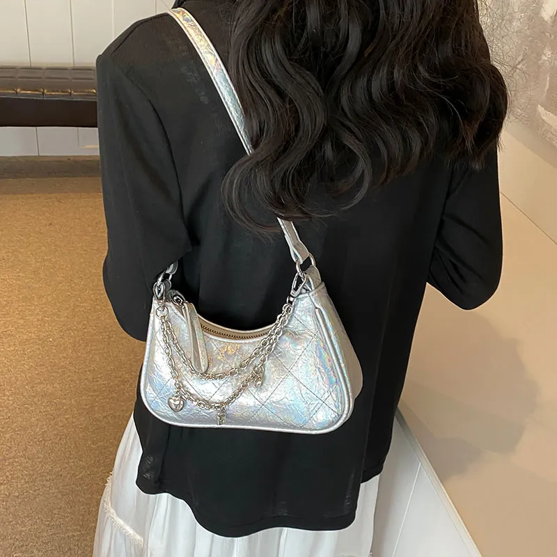 Bansusu PU Shoulder Bag Regular Women's Dazzling Color/Black/Gold/Silver-7