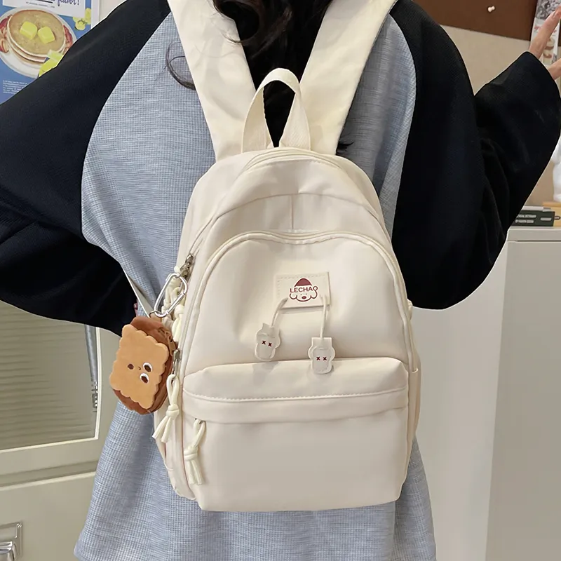 SWIMADE Nylon Backpack Regular Unisex Solid Color-23