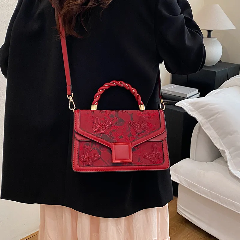 SWIMADE PU Handbag Women's White/Black/Pink/Red/Green-32