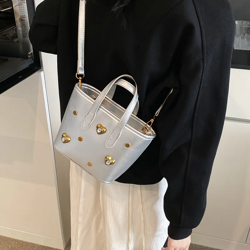 SWIMADE PU Crossbody One Shoulder Handbag Women's White/Silver/Black/Red/Coffee/Brown-10