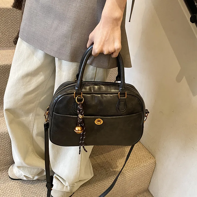SWIMADE PU Handbag Regular Women's Black/Coffee/Brown-1