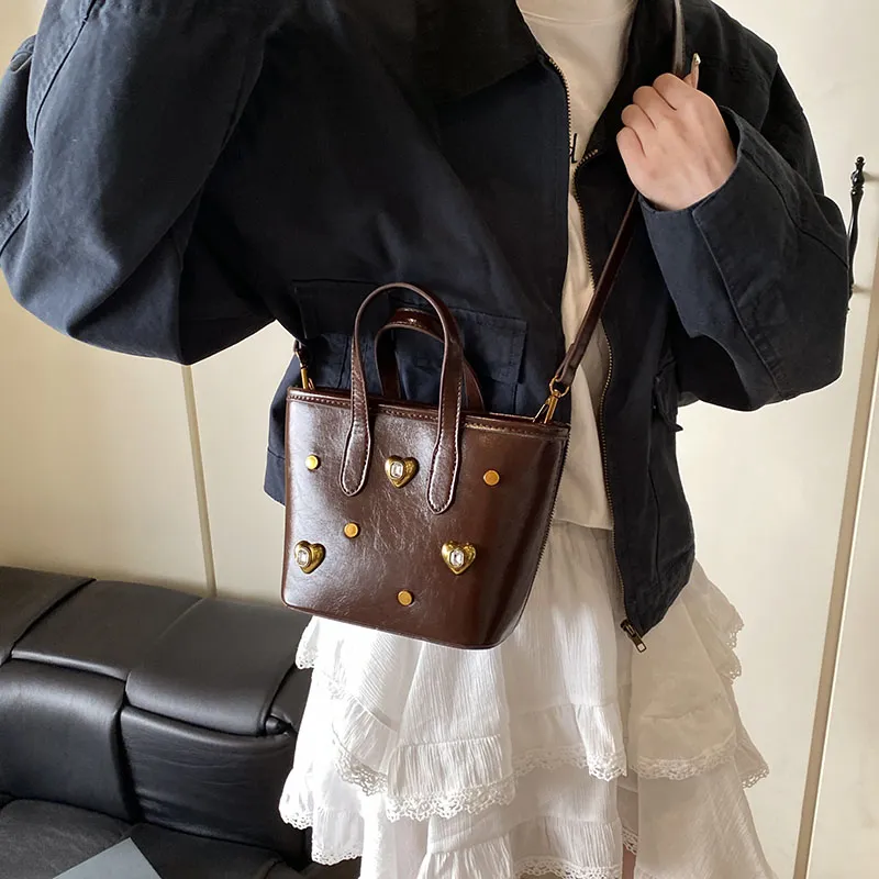 SWIMADE PU Crossbody One Shoulder Handbag Women's White/Silver/Black/Red/Coffee/Brown-31