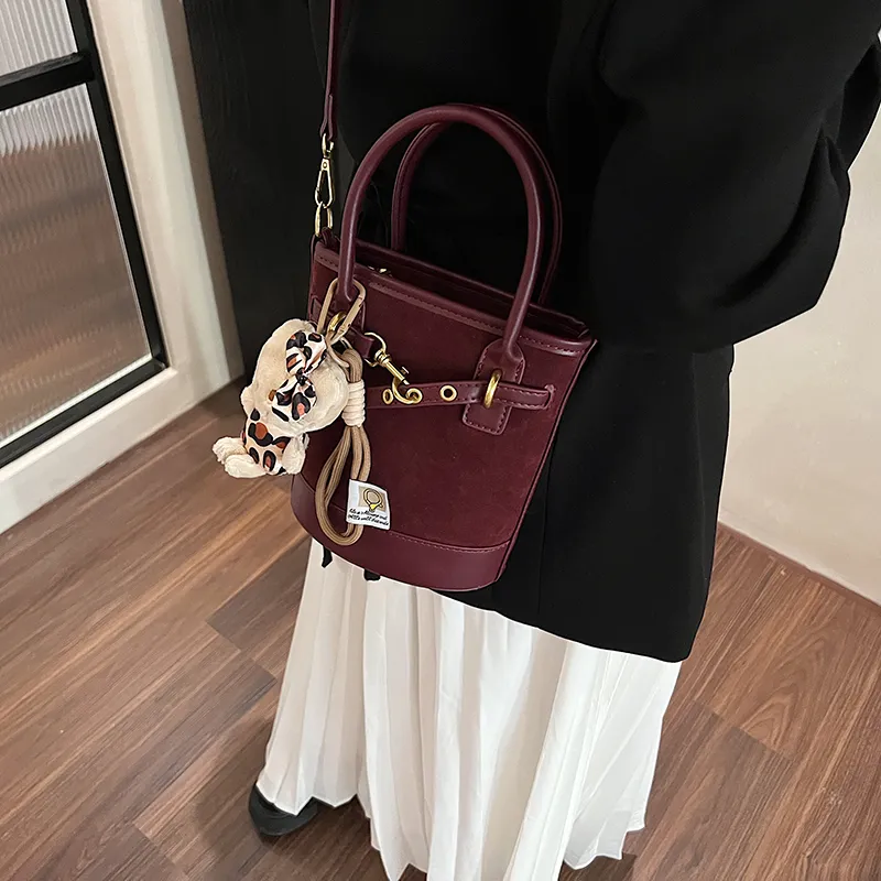 SWIMADE PU With Suede Shoulder Bag, Crossbody Bag, Handbag Regular Women's Black/Burgundy/Coffee/Brown-29