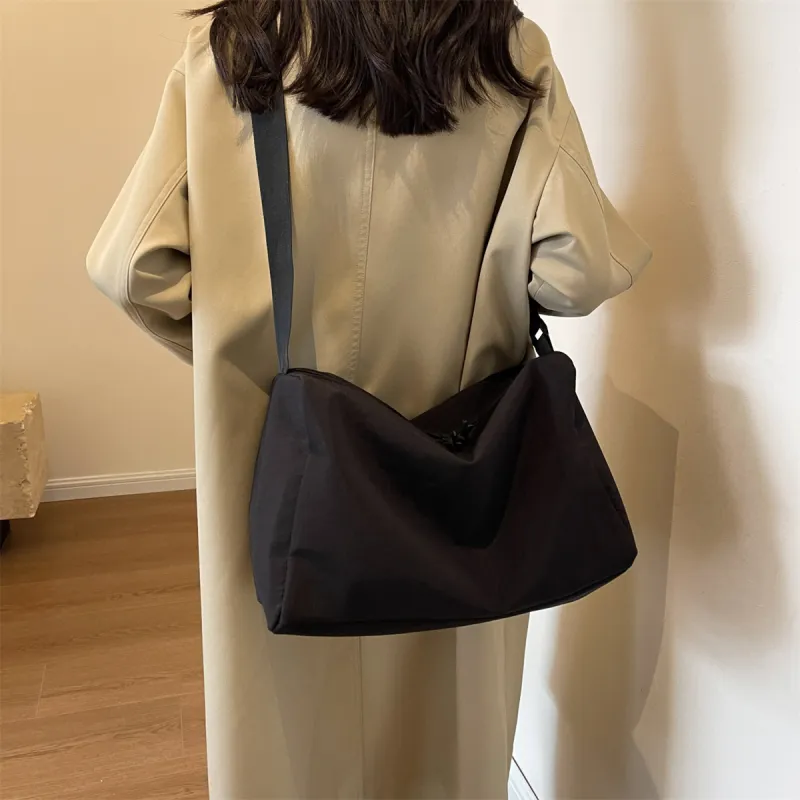 Duoluplo Doron Paul Fabric Shoulder Bag, Crossbody Bag Women's Black/Khaki/Orange-1