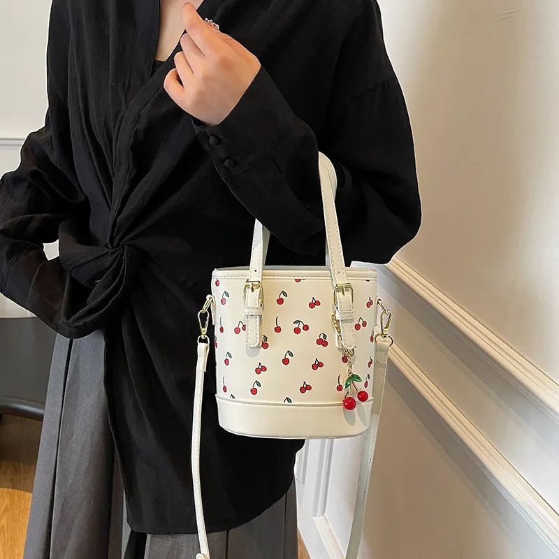 SWIMADE PU Handbag Regular Women's White/Burgundy/Yellow-1