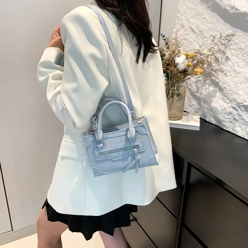 SWIMADE PU One Shoulder Handbag Women's Black/White/Pink/Blue/Green/Silver-29