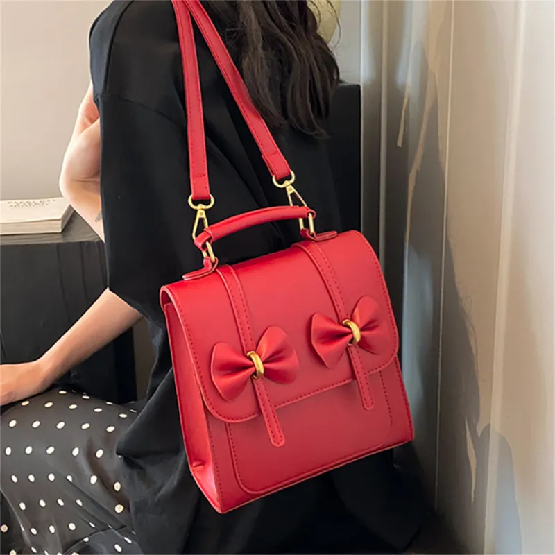 Duoluplo Doron Paul PU Backpack Regular Women's Coffee/Black/Silver/Red-24