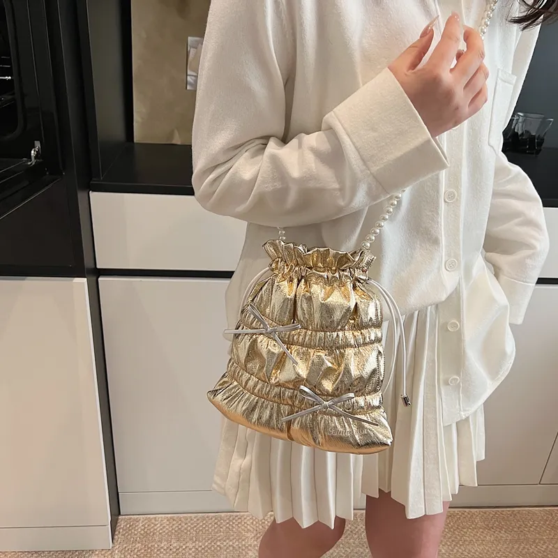SWIMADE PU Shoulder Bag, Crossbody Bag Regular Women's Silver/Black/Gold-19