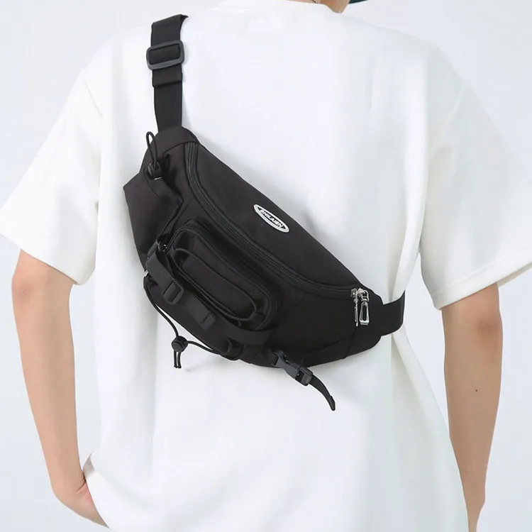 Duoluplo Doron Paul Nylon Fanny Pack Regular Unisex Black/Red/White-1