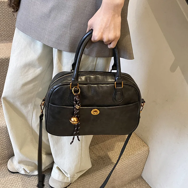 SWIMADE PU Handbag Regular Women's Black/Coffee/Brown-3