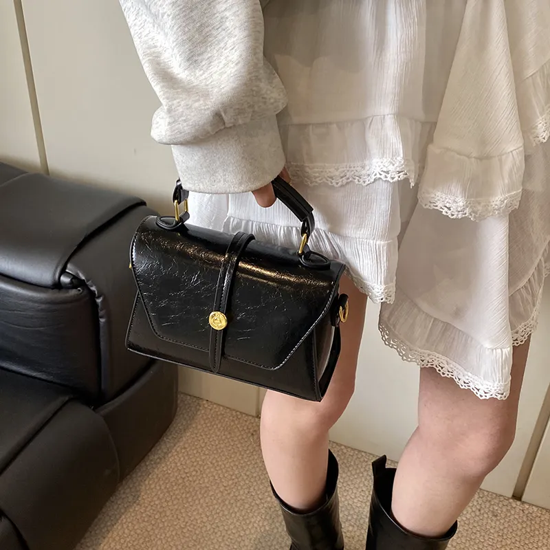 SWIMADE PU Handbag Women's White/Black/Red-12