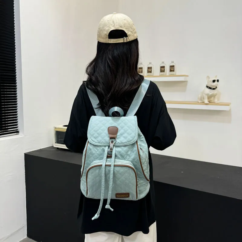 SWIMADE Oxford Backpack Women's Gray/Black/Pink/Peacock Blue/Yellow-24