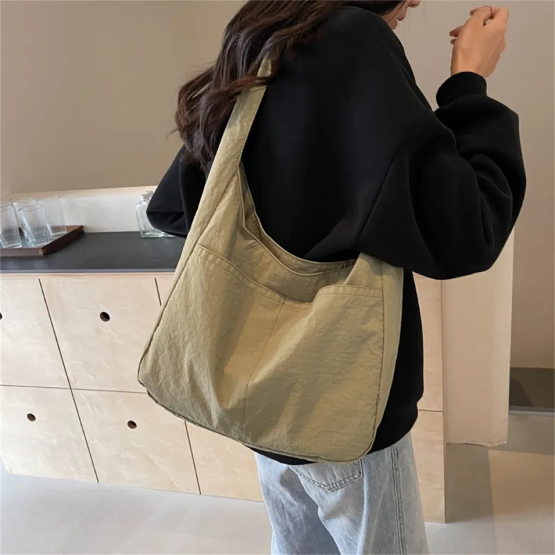 Duoluplo Doron Paul Nylon Fabric Shoulder Bag Regular Women's Black/Ecru/Yellow/Green/Pink/Blue/Light Green-41
