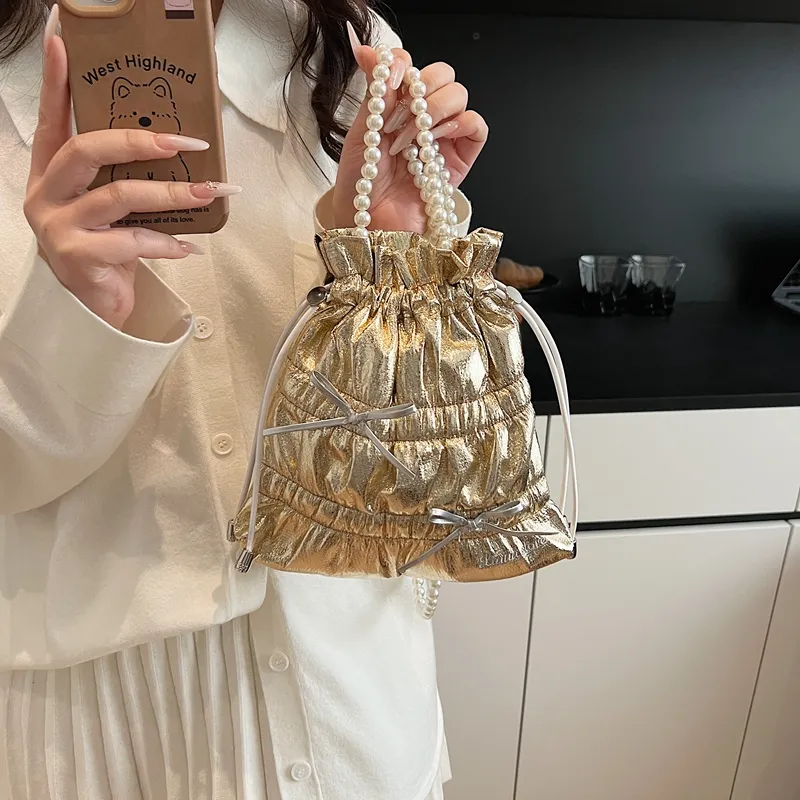 SWIMADE PU Shoulder Bag, Crossbody Bag Regular Women's Silver/Black/Gold-15