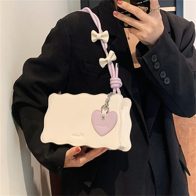 Duoluplo Doron Paul PU Shoulder Bag Women's Black/Purple/Brown/Green-5