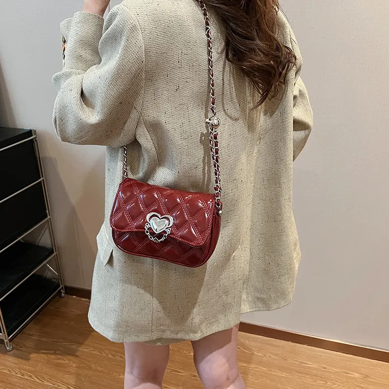 Duoluplo Doron Paul Trendy Versatile Crossbody Bag Regular Women's White/Silver/Black/Burgundy-7