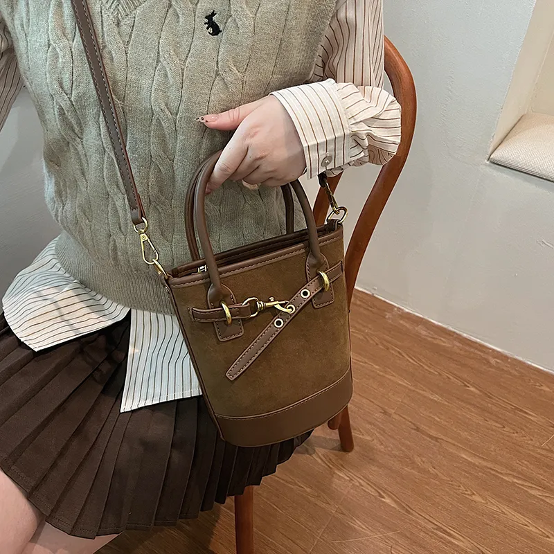 SWIMADE PU With Suede Shoulder Bag, Crossbody Bag, Handbag Regular Women's Black/Burgundy/Coffee/Brown-19