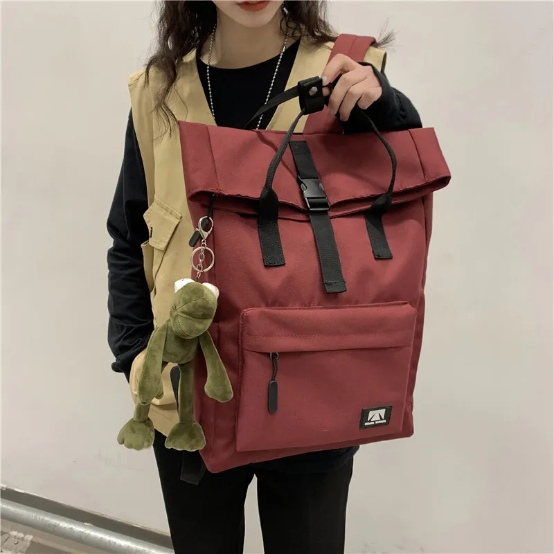 SWIMADE Oxford Backpack Regular Unisex Green/Red/Black/Gray-4