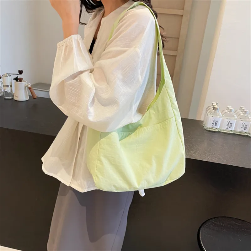 Duoluplo Doron Paul Nylon Fabric Shoulder Bag Regular Women's Black/Ecru/Yellow/Green/Pink/Blue/Light Green-26