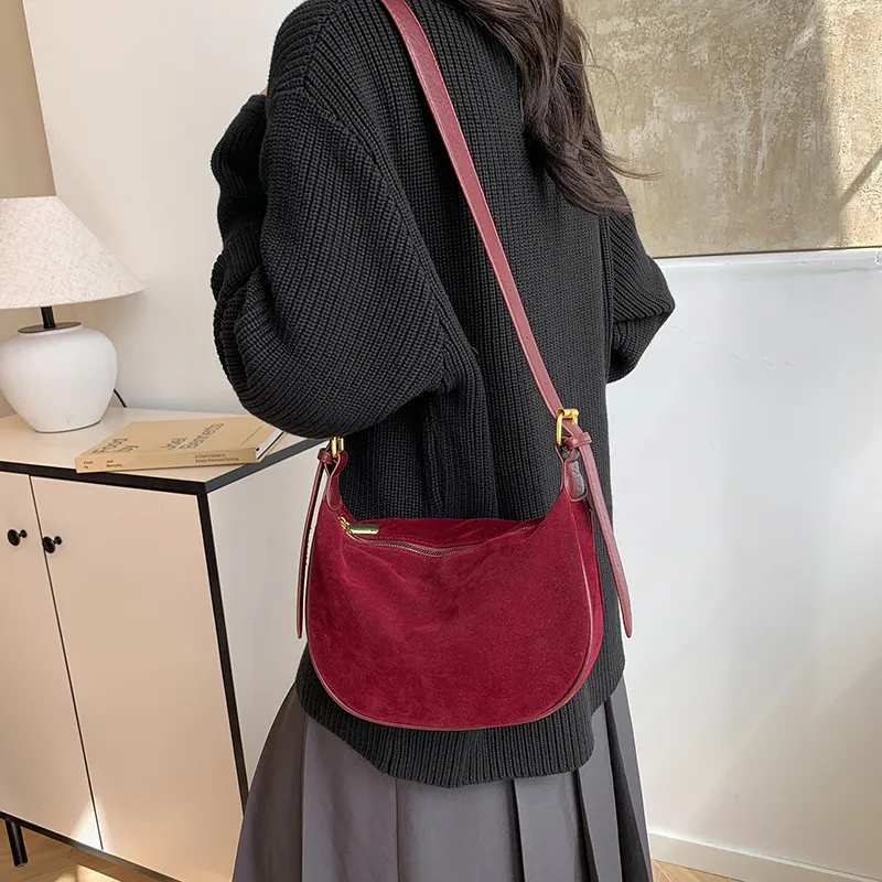 SWIMADE Flannelette Shoulder Bag Women's Multicolor-8