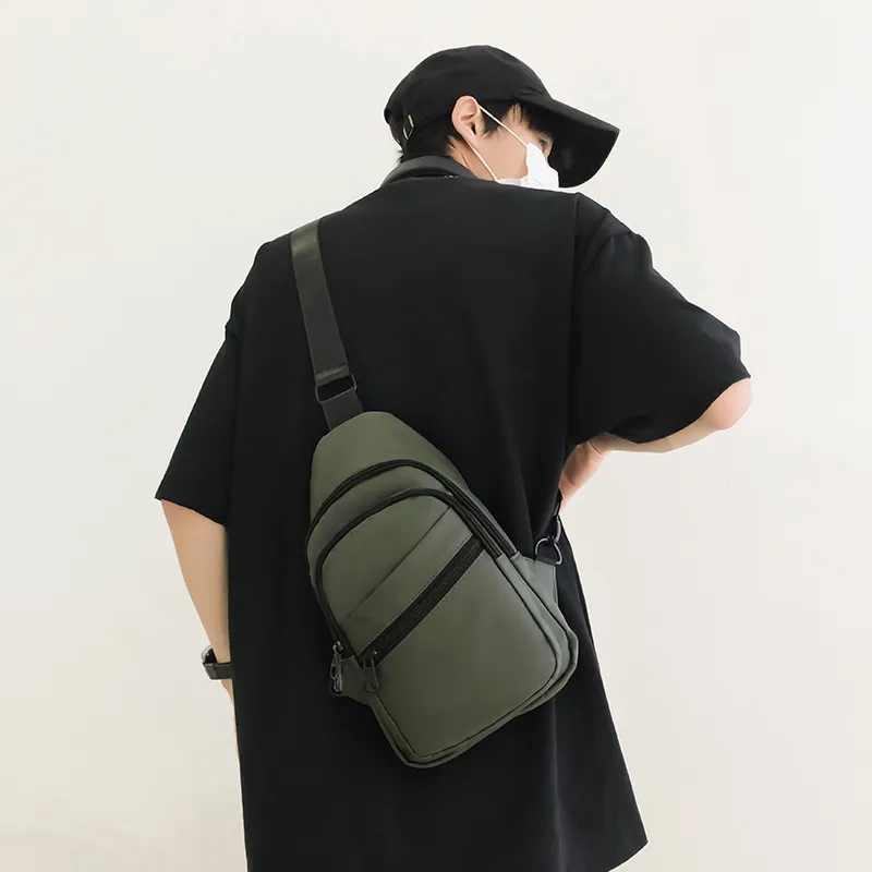 Duoluplo Doron Paul Pu Crossbody Bag Sling Bag Regular Men's Black/Gray/Green-9