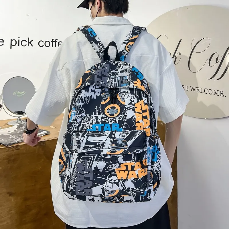 SWIMADE Nylon Backpack Unisex White Green Blue/White Orange/Black White/Black Orange/White Black-12