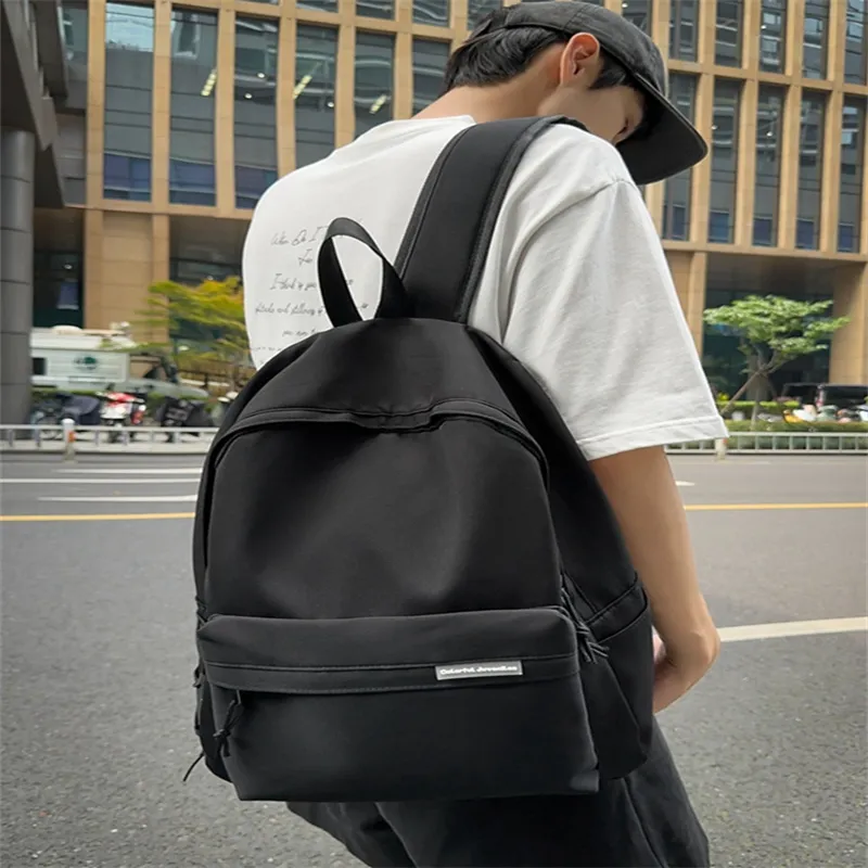 Duoluplo Doron Paul Nylon Backpack Women's Black, White, Khaki-8