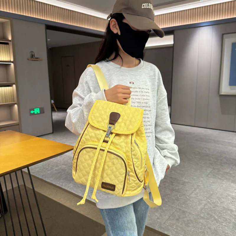 SWIMADE Oxford Backpack Women's Gray/Black/Pink/Peacock Blue/Yellow-29