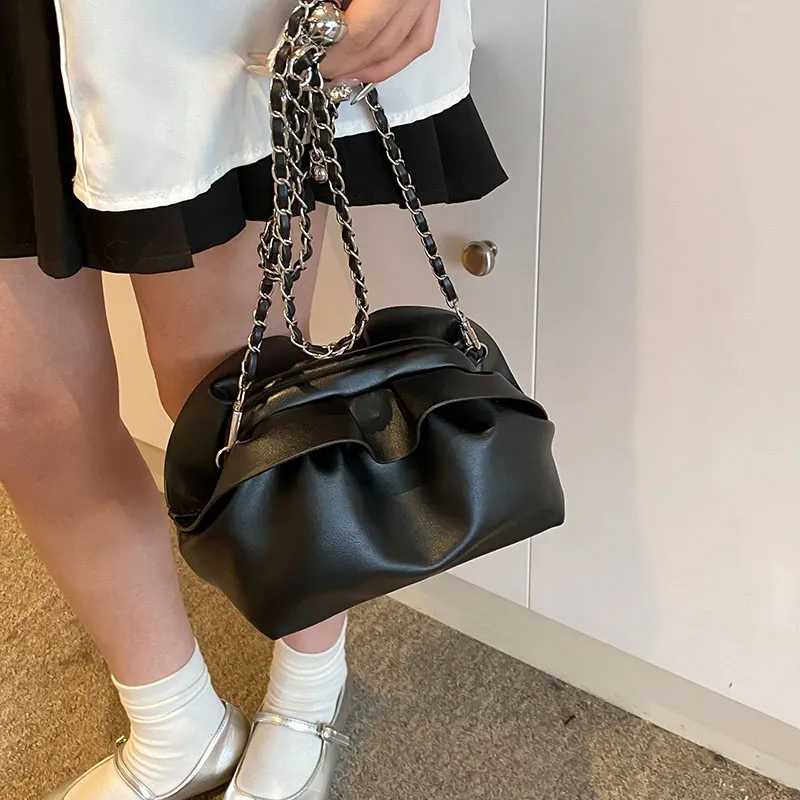 SWIMADE PU Crossbody Bag Women's Pearl White/Pearl Pink/Black/Silver-13