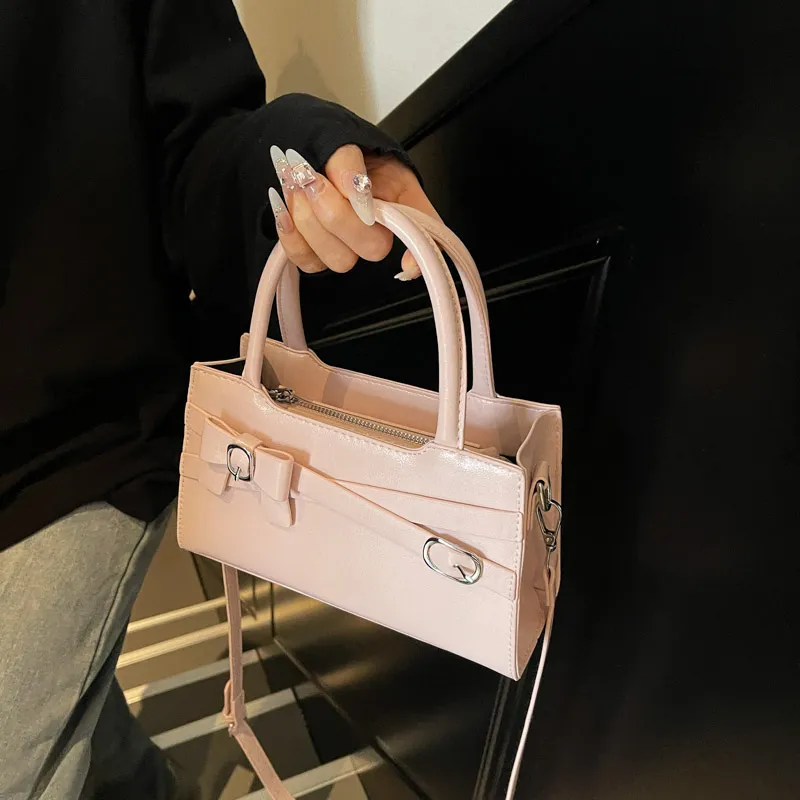 SWIMADE PU Handbag Women's White/Black/Blue/Pink-6