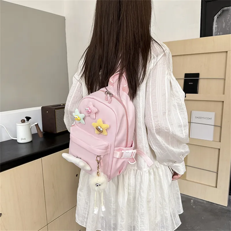 Duoluplo Doron Paul Nylon Sling Bag Regular Women's Pink/Yellow/Green/Black/White-4