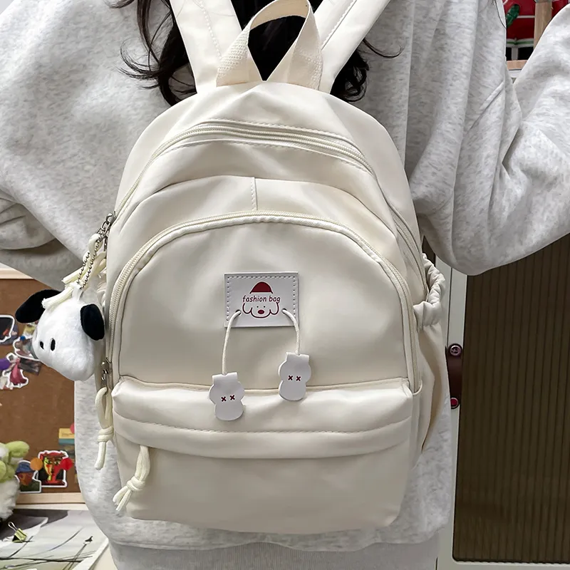 SWIMADE Nylon Backpack Regular Women's White/Black/Yellow/Blue-17